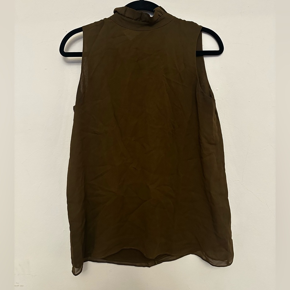 Lafayette 148 New York Sleeveless Green Blouse